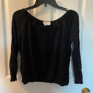 Black long sleeve top
